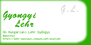 gyongyi lehr business card